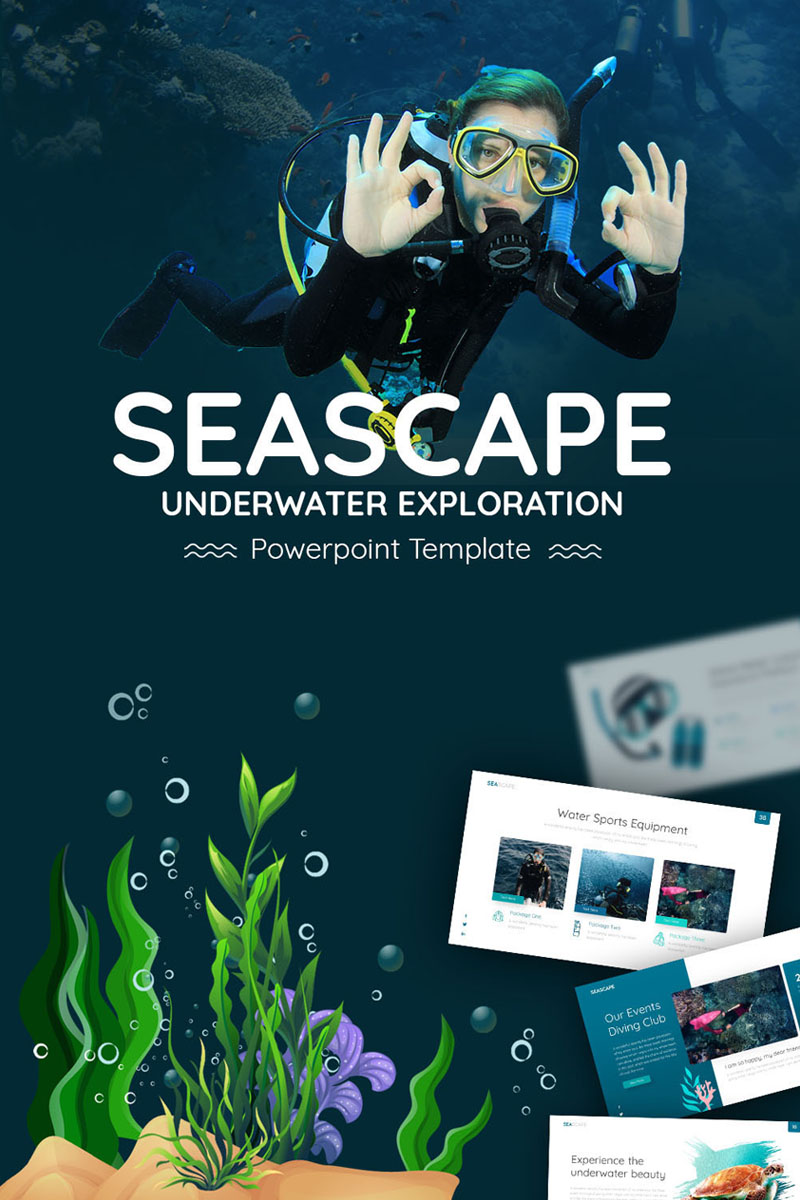 Seascape Multipurpose Travel & Nature Presentation PowerPoint template