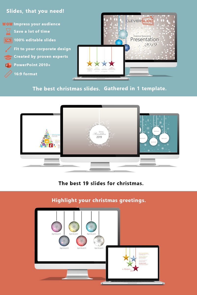 Christmas PowerPoint Slides PowerPoint template