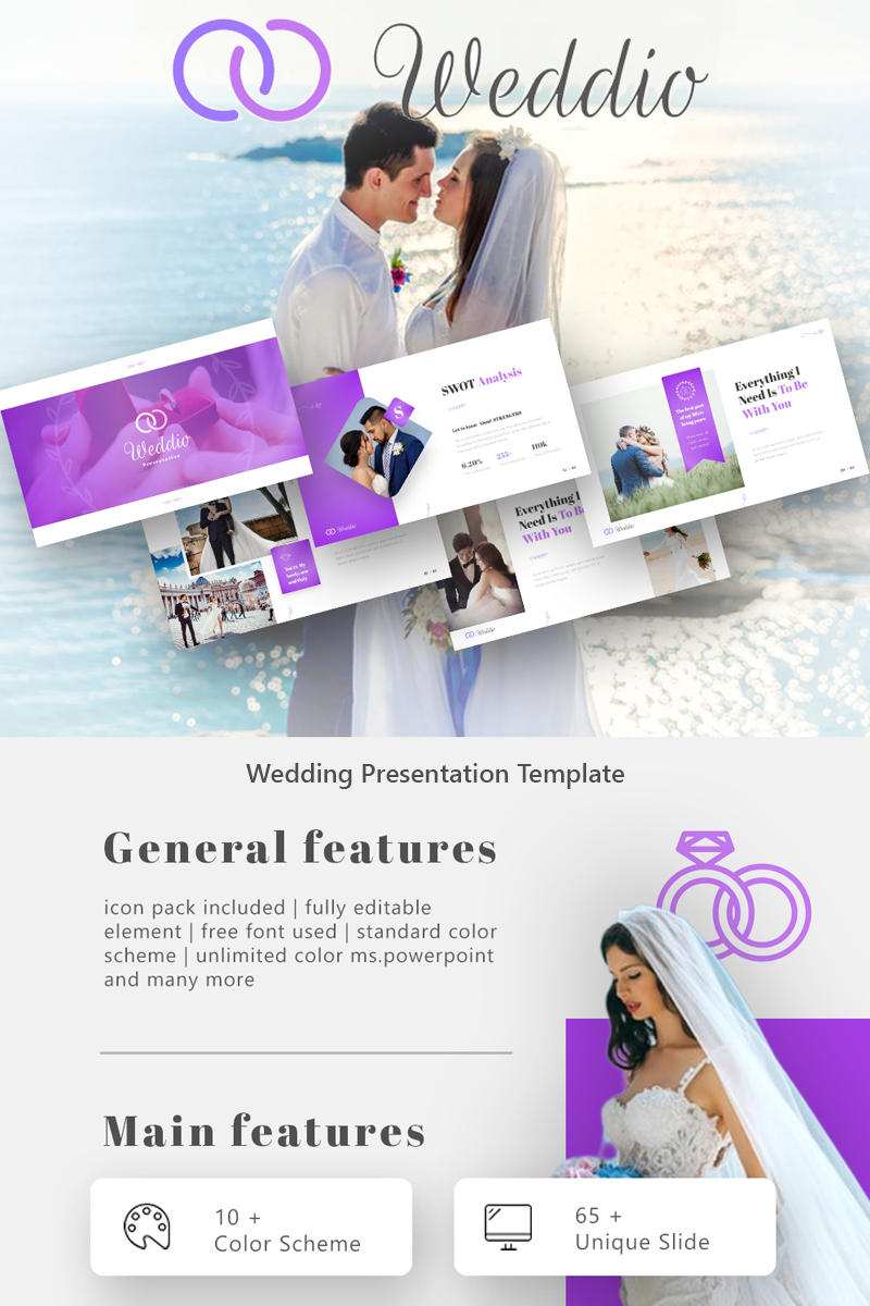 Weddio Wedding Event PowerPoint template