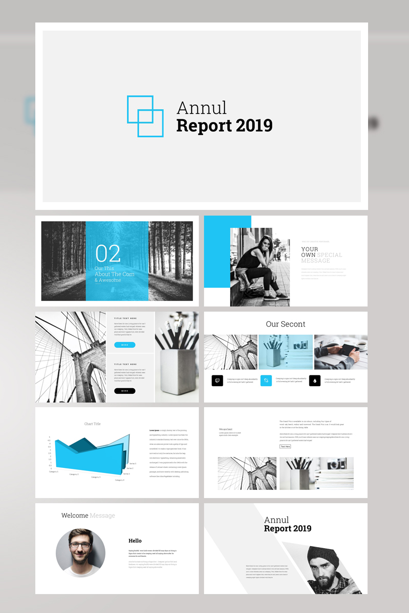Annul Report 2019 PowerPoint template