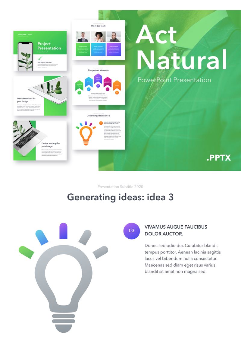 Act Natural PowerPoint template