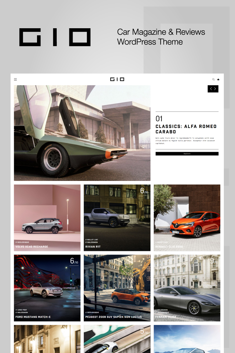 GIO - Car News WordPress Theme