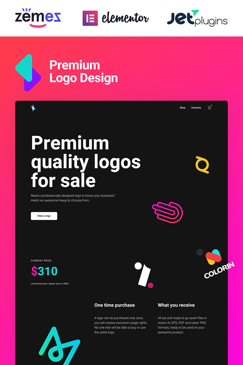 Logoster - Creative And Modern Logo Design Shop WooCommerce Theme