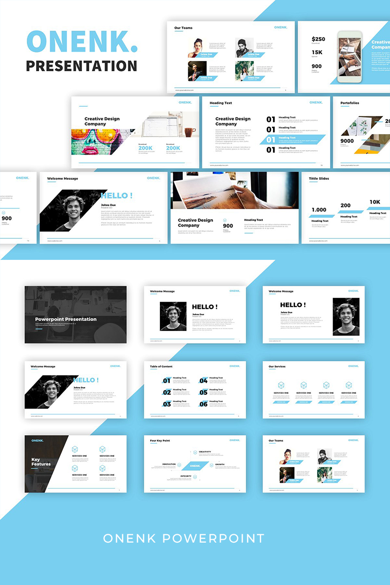 Onenk PowerPoint template