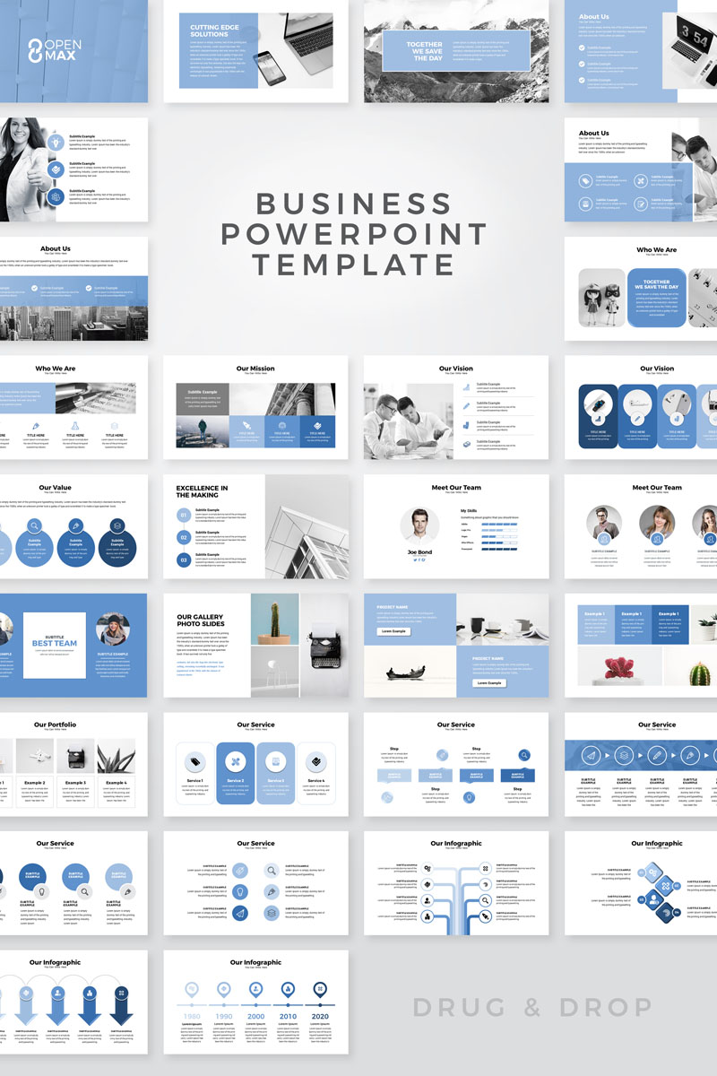 Open Max Business PowerPoint template