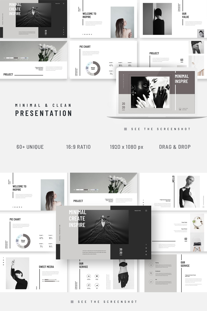 Inspire Minimal Clean Presentation PowerPoint template