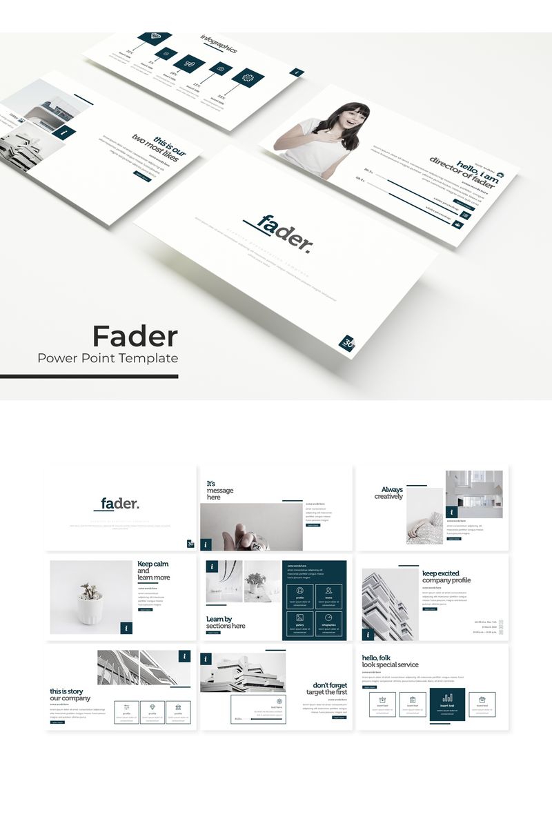 Fader PowerPoint template