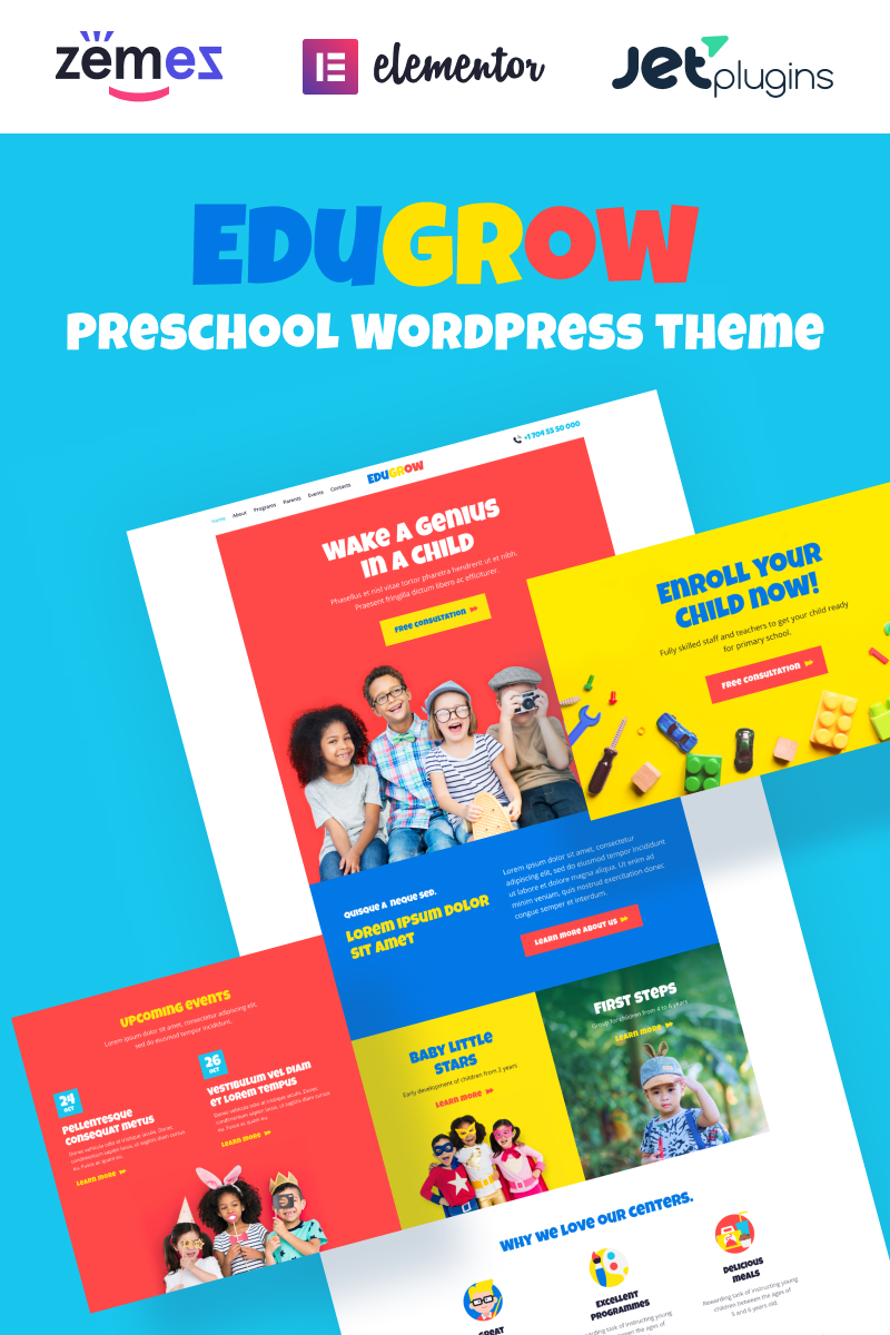 Edugrow - Preschool WordPress Theme with a Vivid Design WordPress Theme