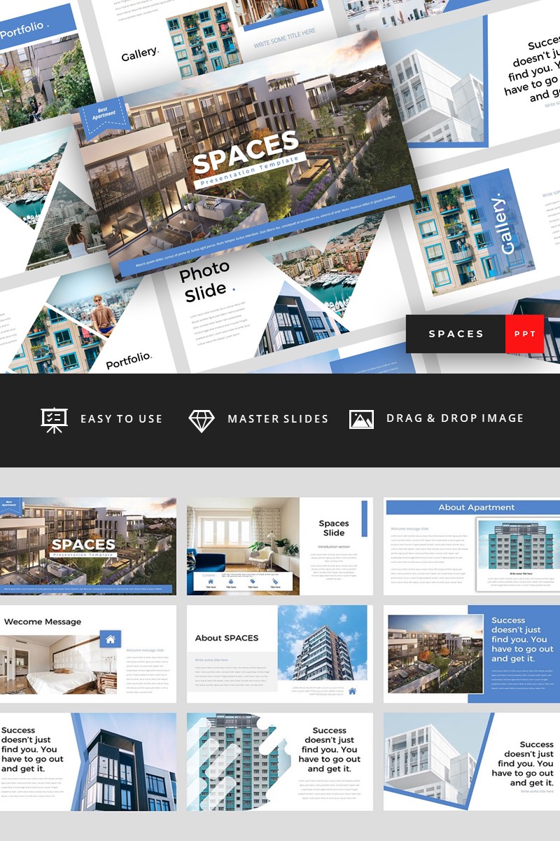 Spaces - Apartment PowerPoint template