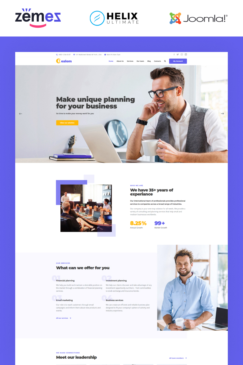 Dealom - Business Consulting Responsive Classic Joomla Template