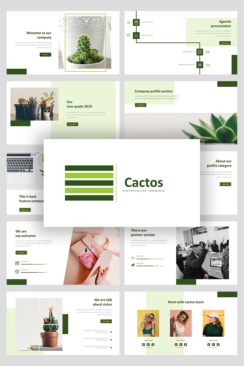 Cactos Creative Business PowerPoint template