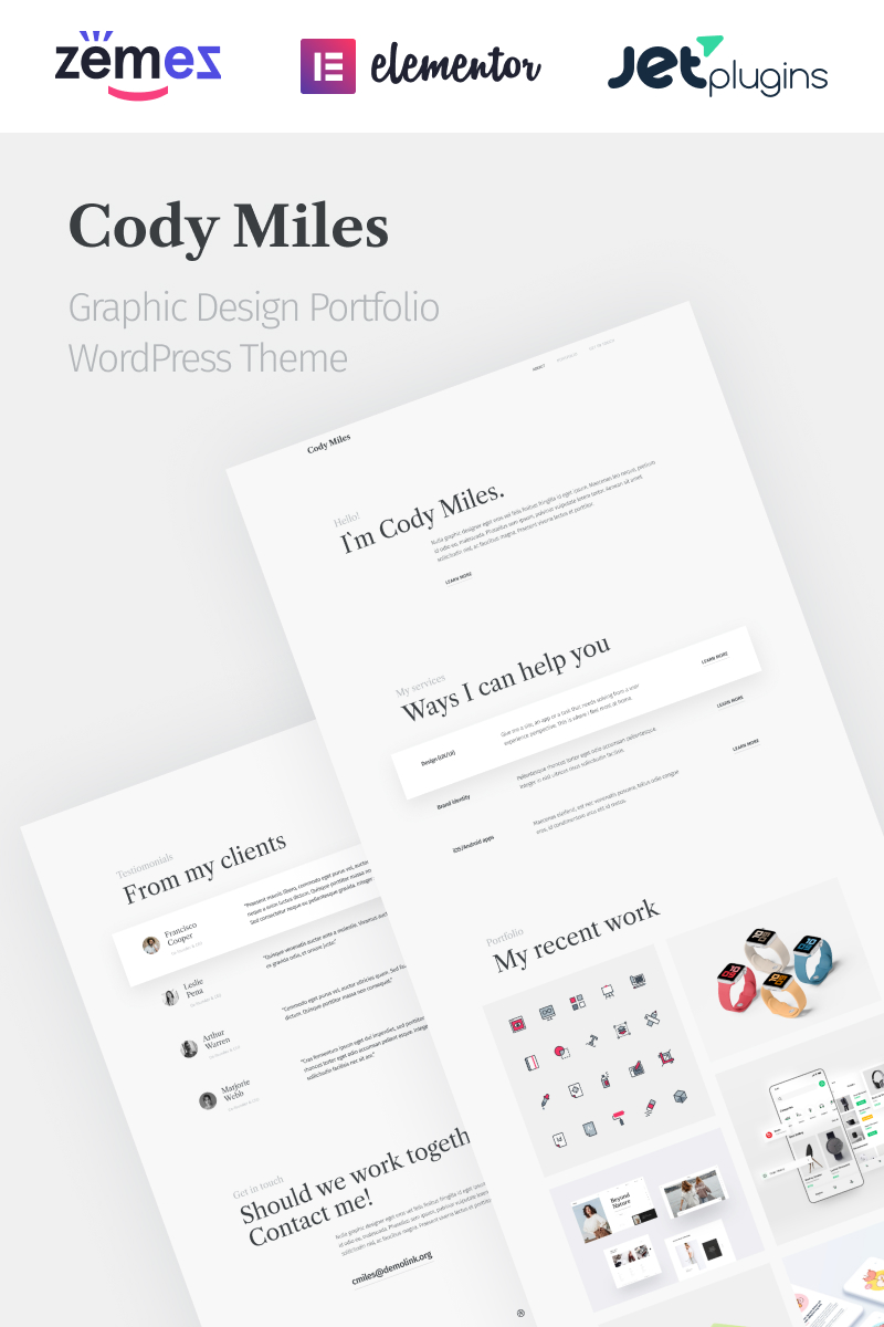 Codi Miles - Graphic Design Portfolio Websites to Grow Your Business WordPress Theme