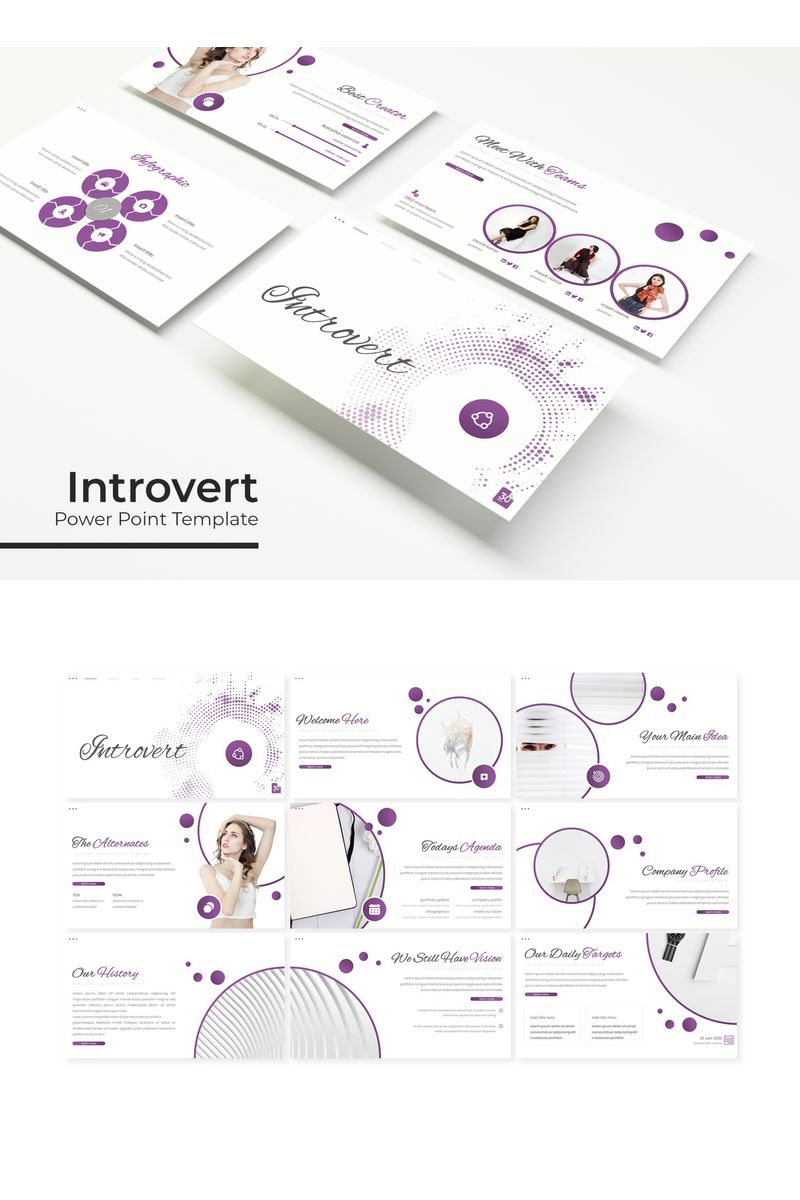 Introvert PowerPoint template