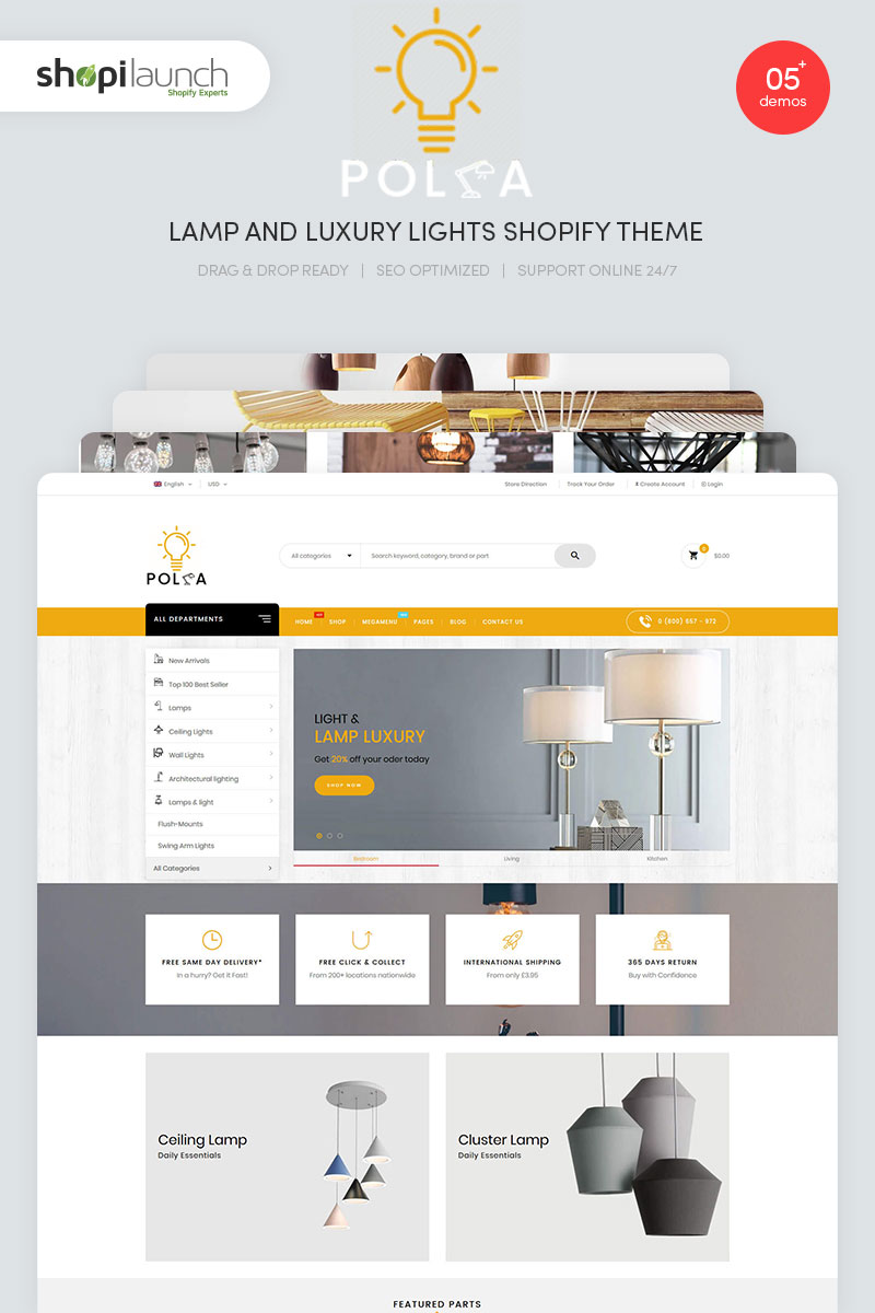 Polka - Lamp and Luxury Lights Responsive Shopify Theme