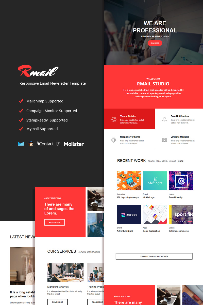 Rmail Responsive Email Newsletter Template For 19