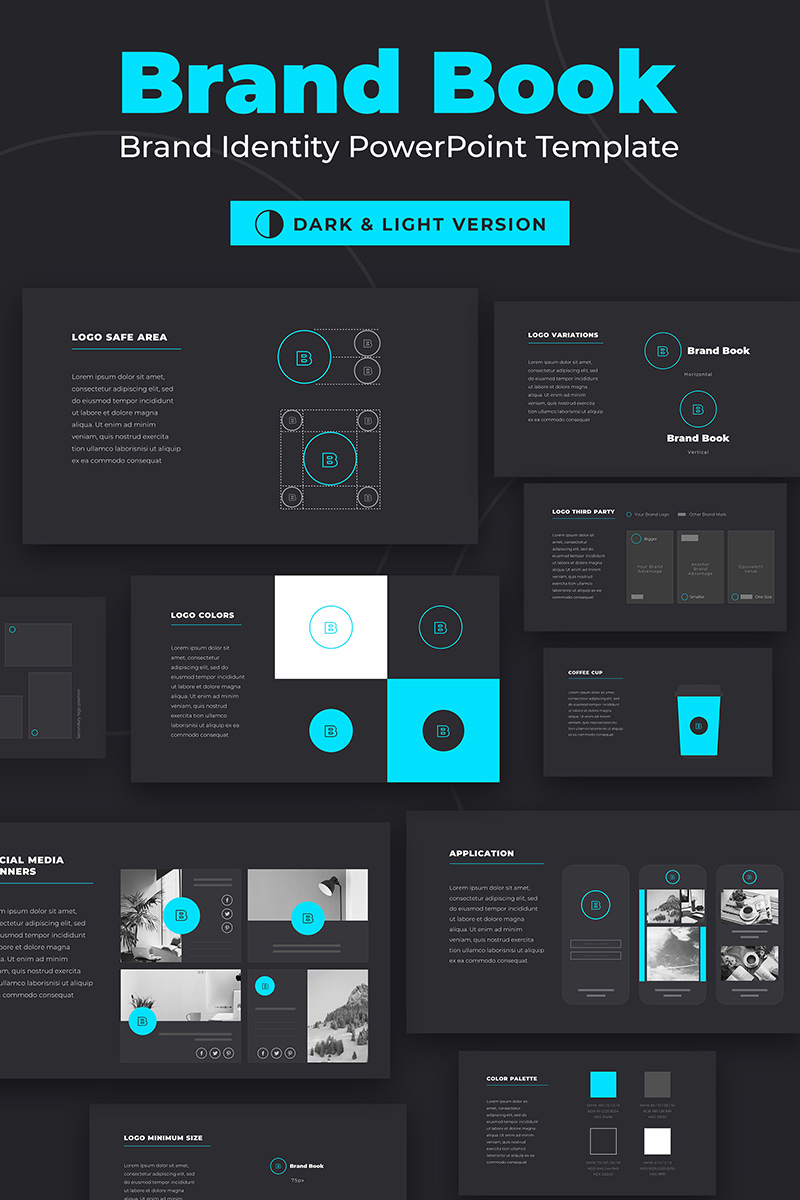 BrandBook Brand Identity PowerPoint template