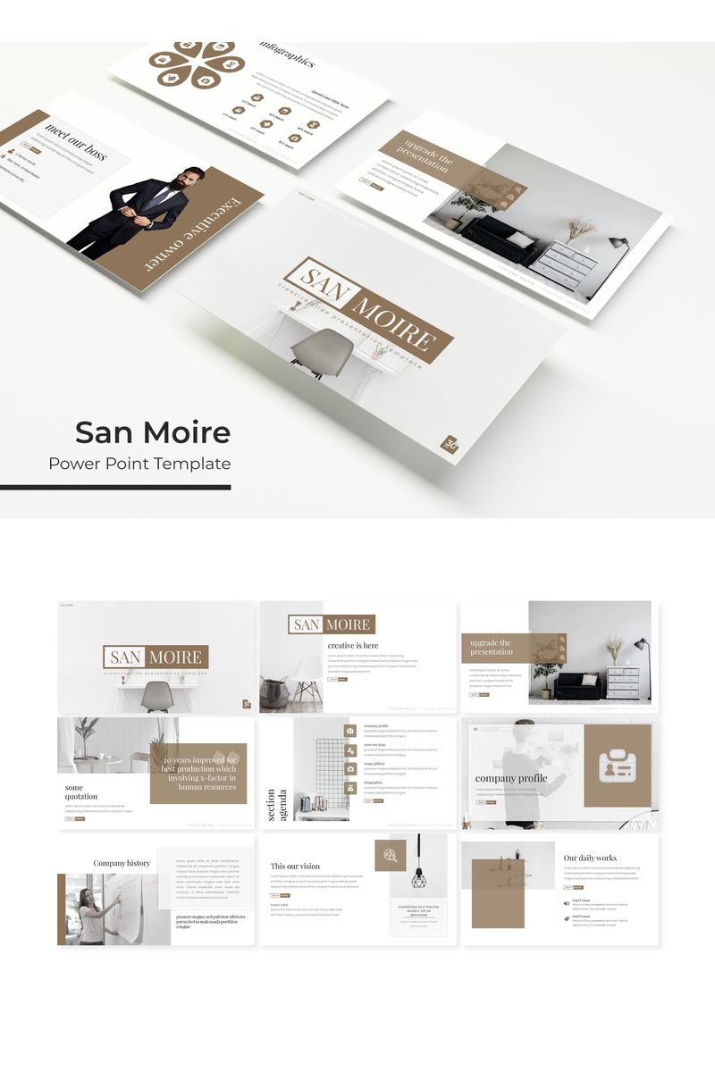 San Moire PowerPoint template