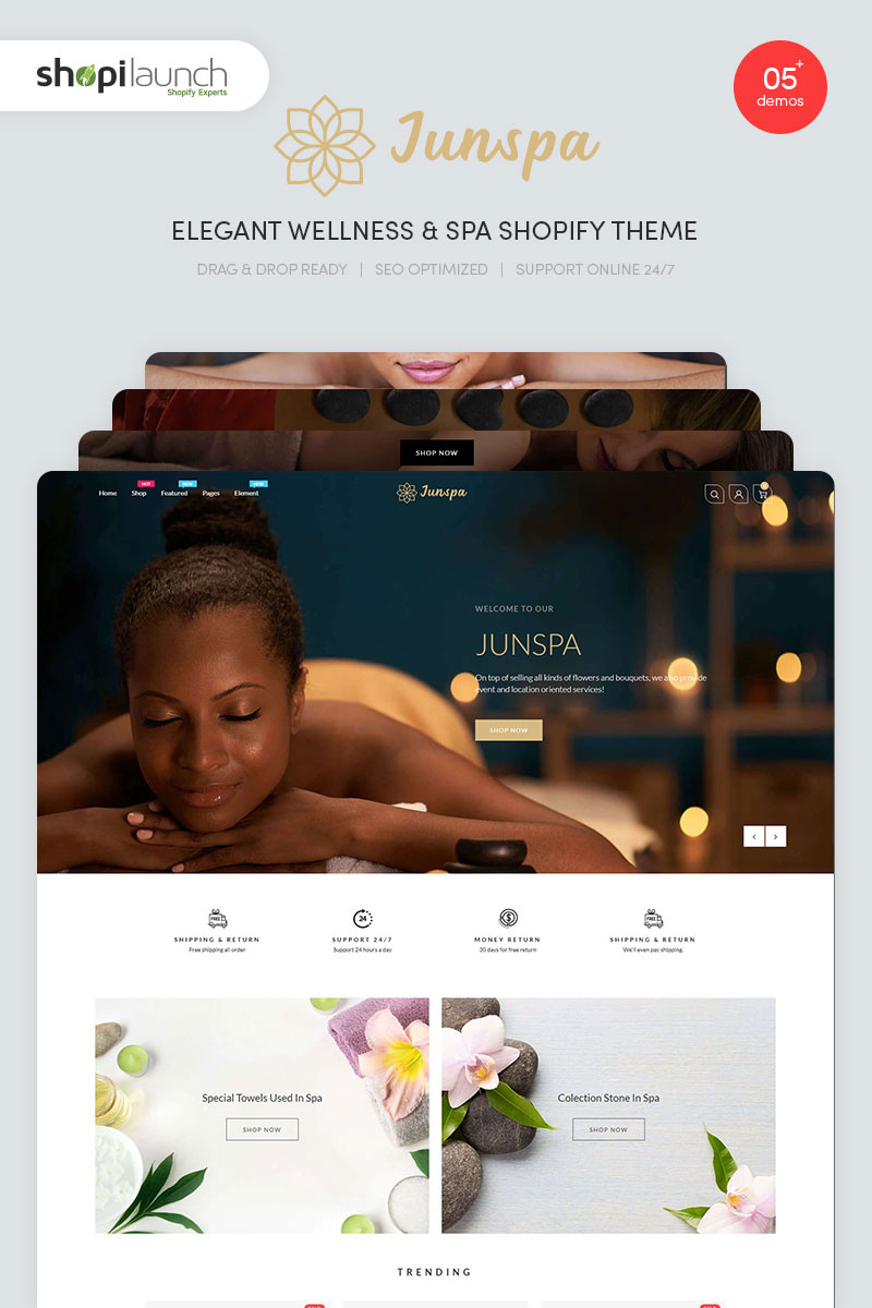 Junspa - Elegant Wellness & Spa Shopify Theme