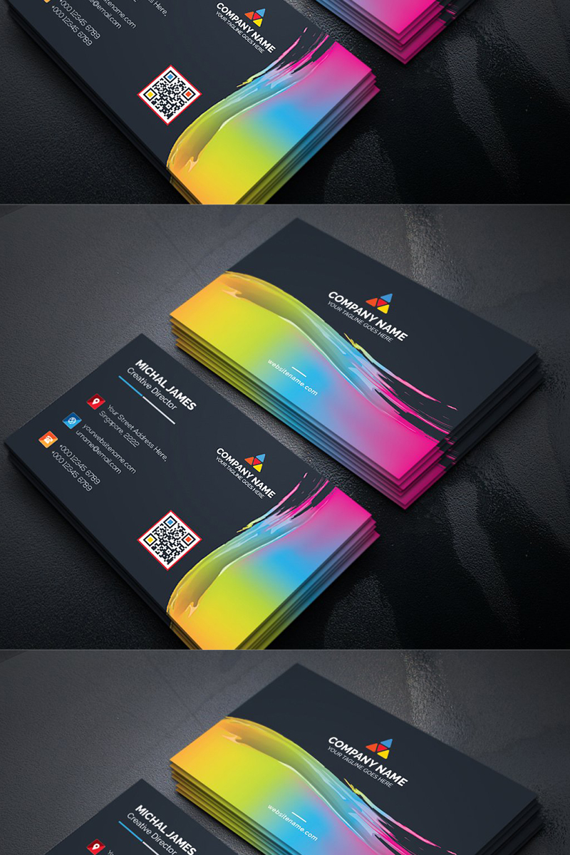 Abstract Business Card Corporate Identity Template