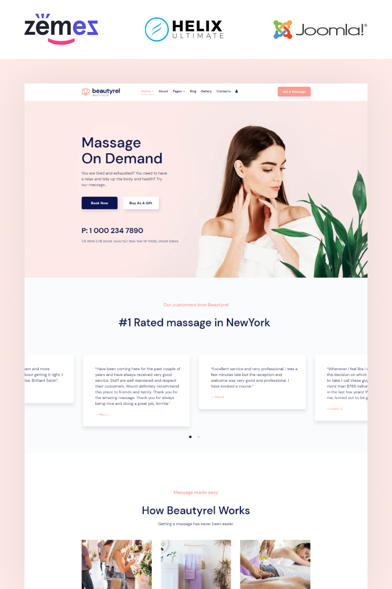 Beautyrel - Beauty Salon Joomla Template