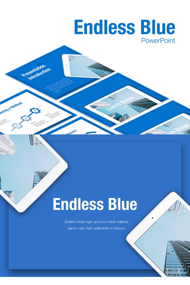 Endless Blue PowerPoint template