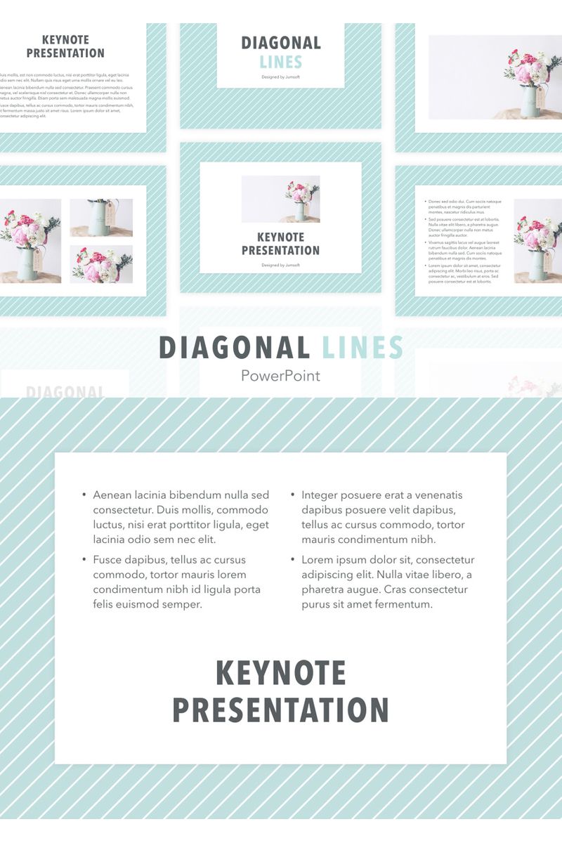 Diagonal Lines PowerPoint template
