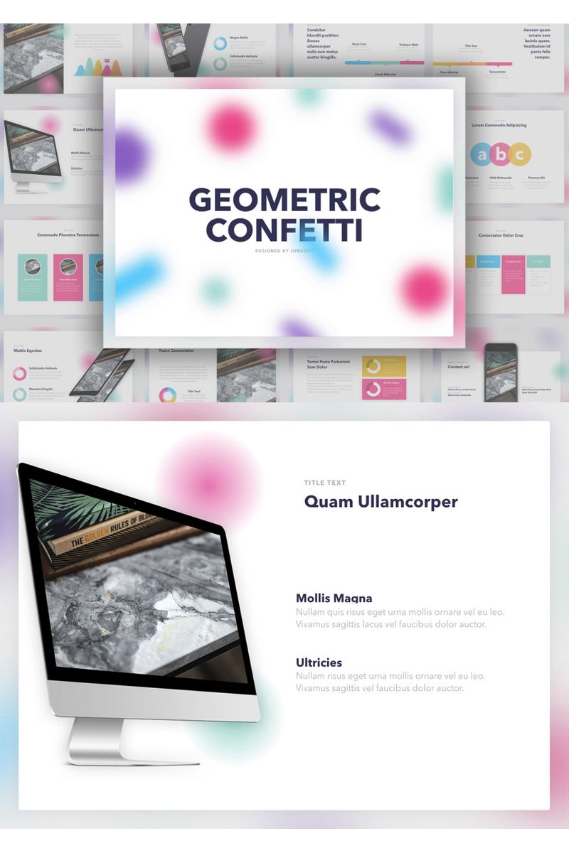 Geometric Confetti PowerPoint template