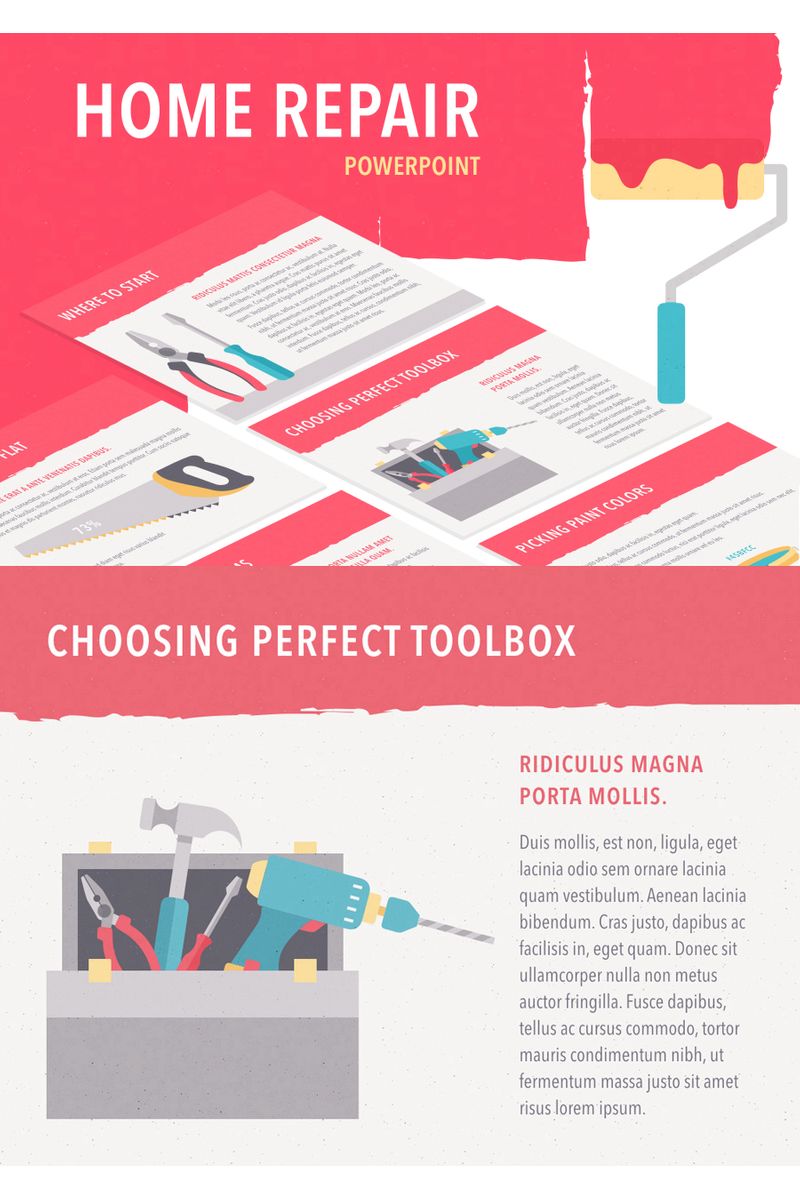 Flat Tools PowerPoint template