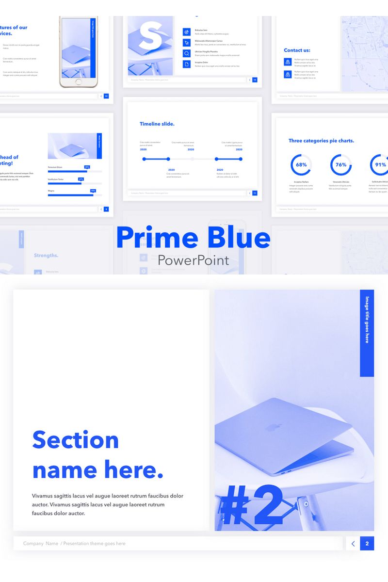 Prime Blue PowerPoint template
