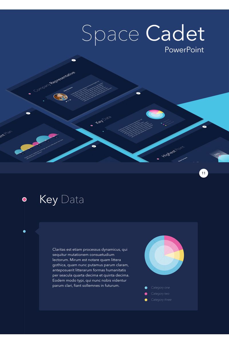 Space Cadet PowerPoint template