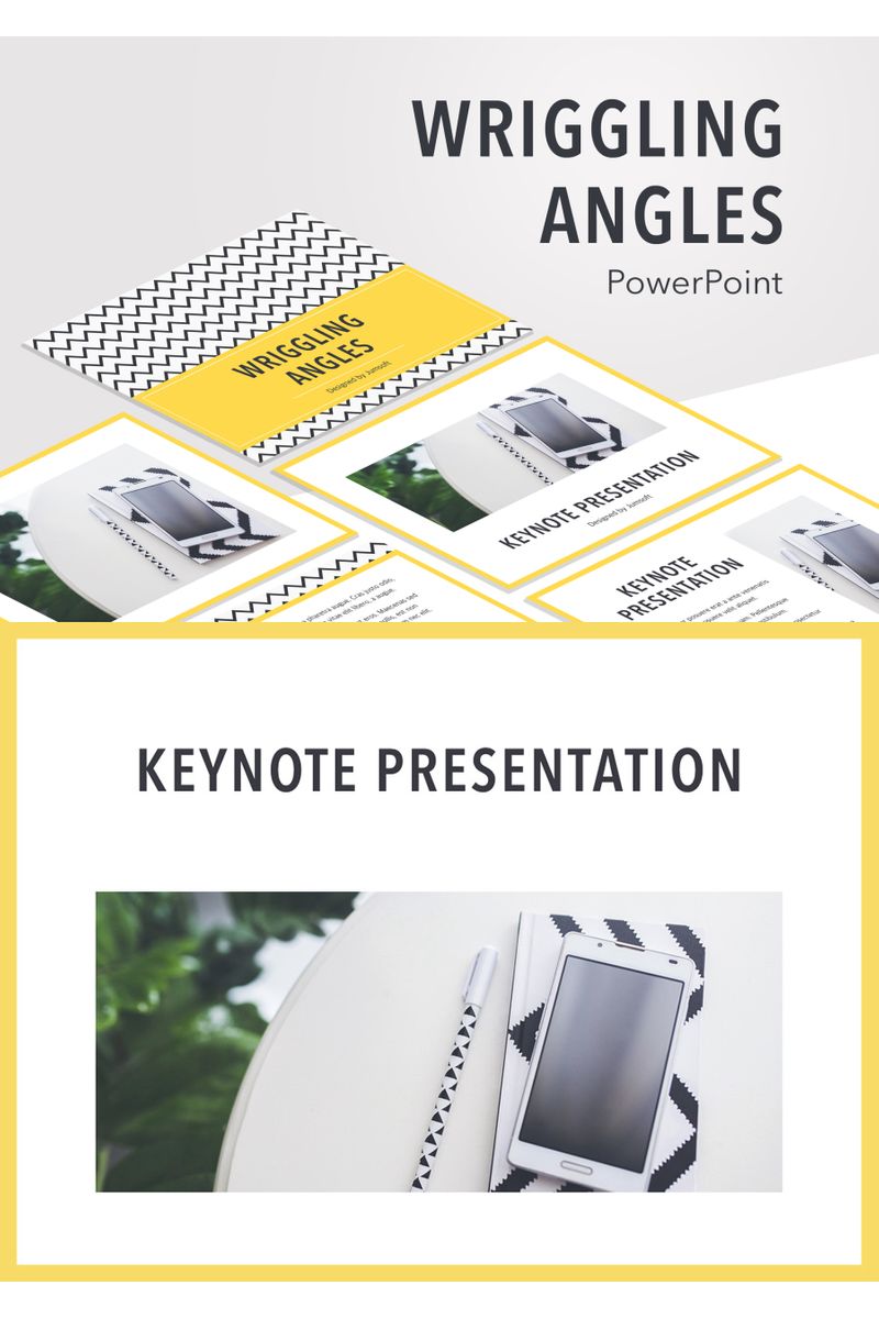 Wriggling Angles PowerPoint template