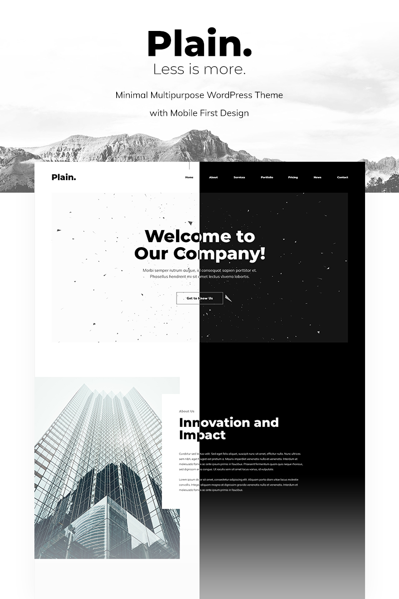 Plain - Minimal Multipurpose WordPress Theme