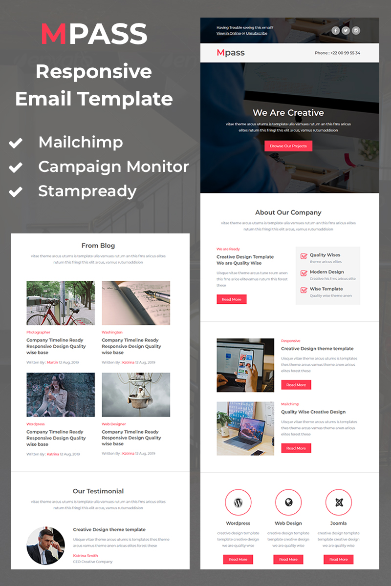 Mpass - Responsive Newsletter Template