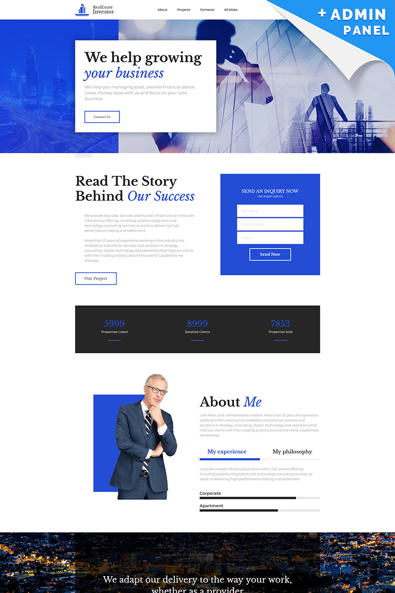 Real Estate Investor Landing Page Template