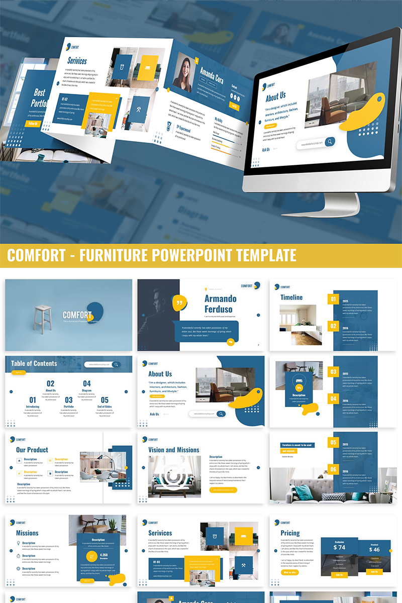 Comfort - Furniture PowerPoint template