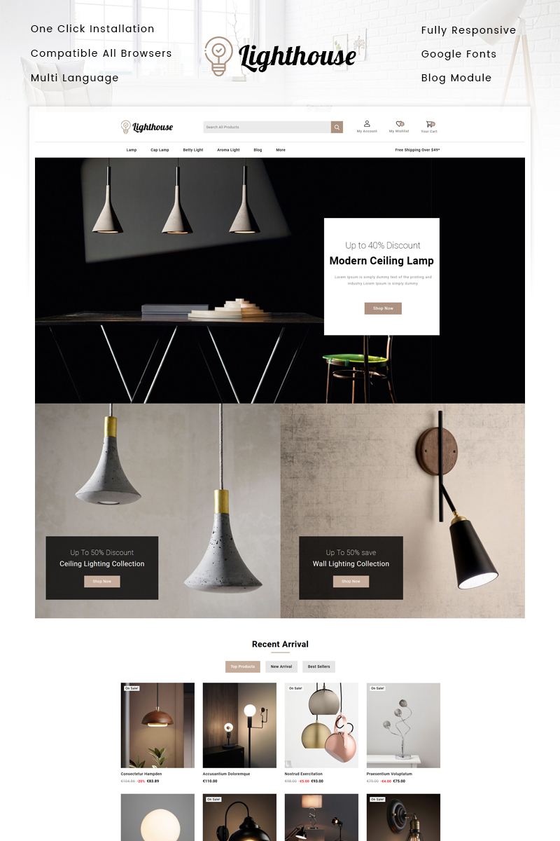 LightHouse - Lighting Store PrestaShop Theme