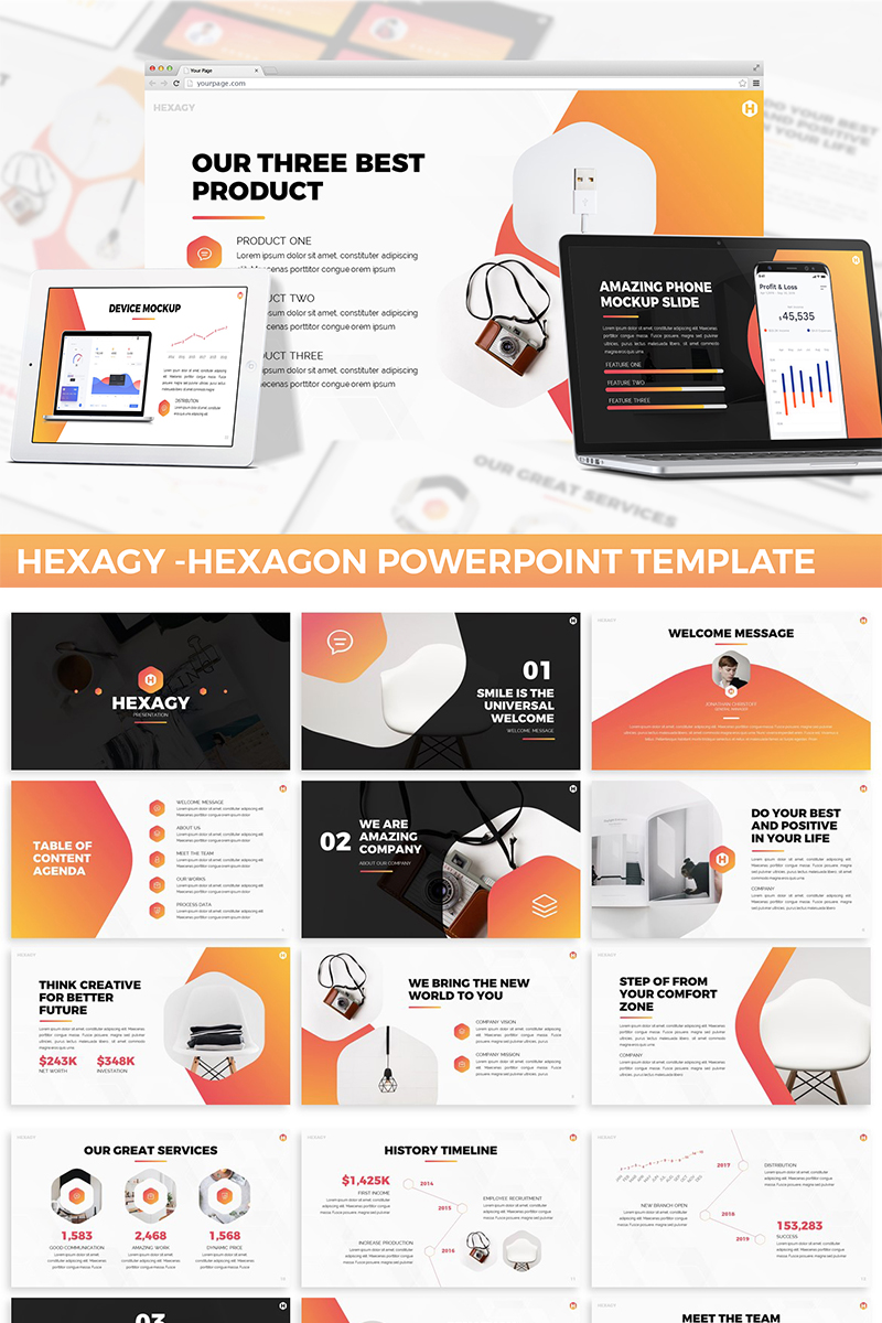 Hexagy - Hexagon Style PowerPoint template