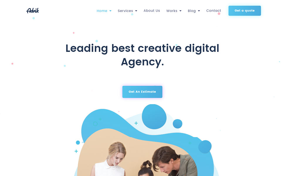Creative Digital Agency Landing Page Template