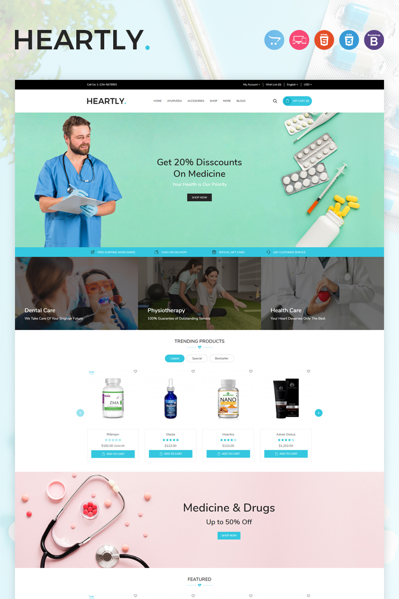 Heartly OpenCart Template