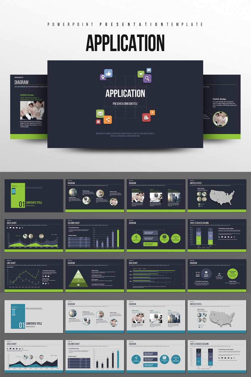 App Presentation PowerPoint template for $25