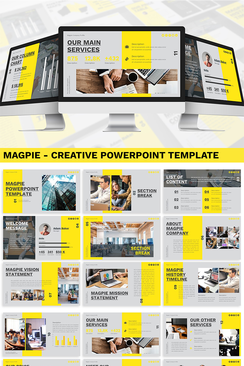 Magpie - Creative PowerPoint template