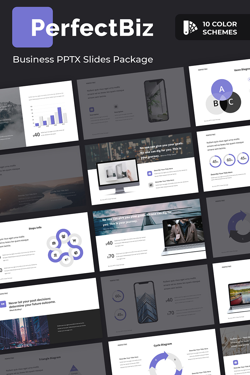 PerfectBiz Business PPTX Slides Package PowerPoint template