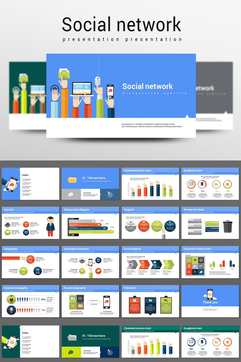 Social network PowerPoint template