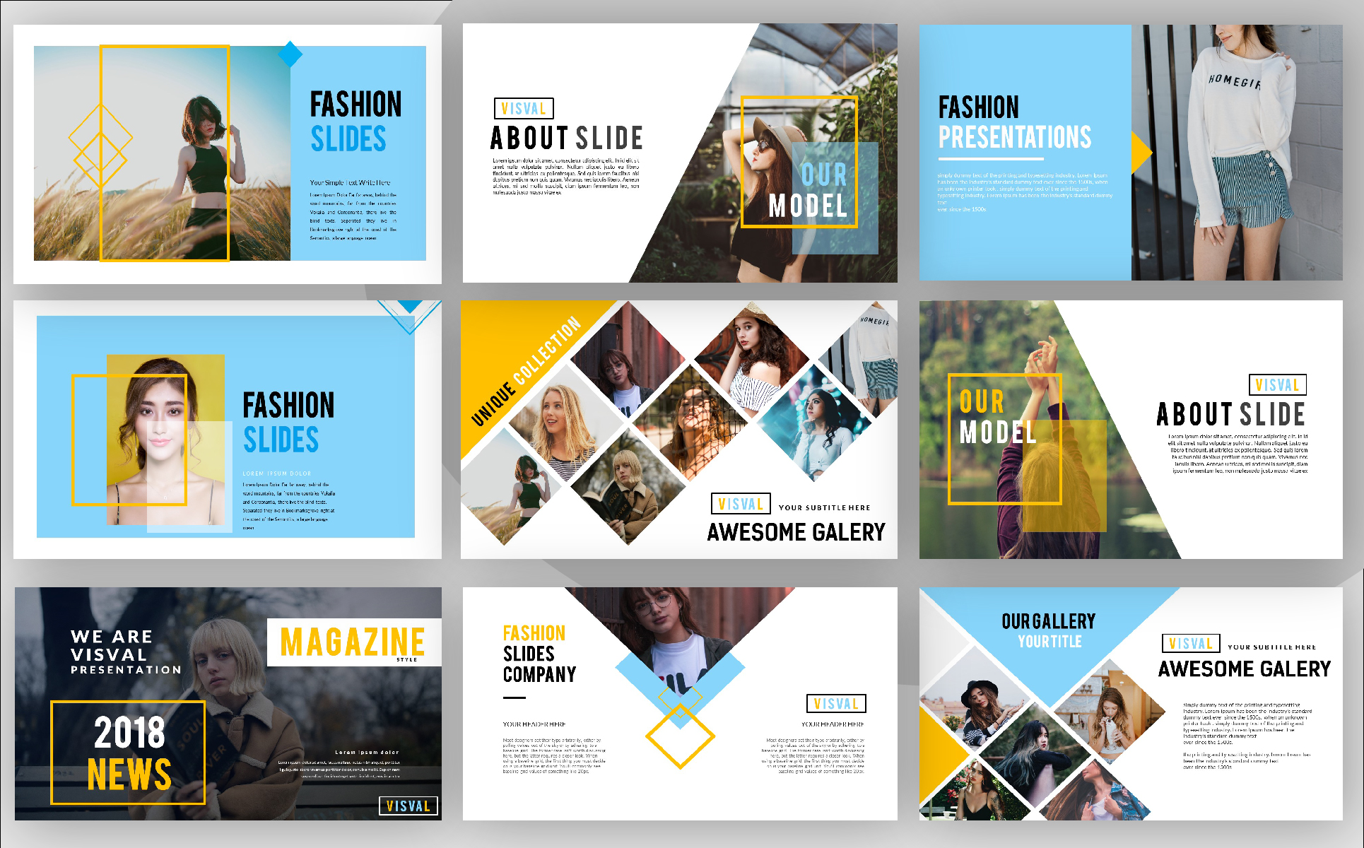 Visval Fashion PowerPoint template