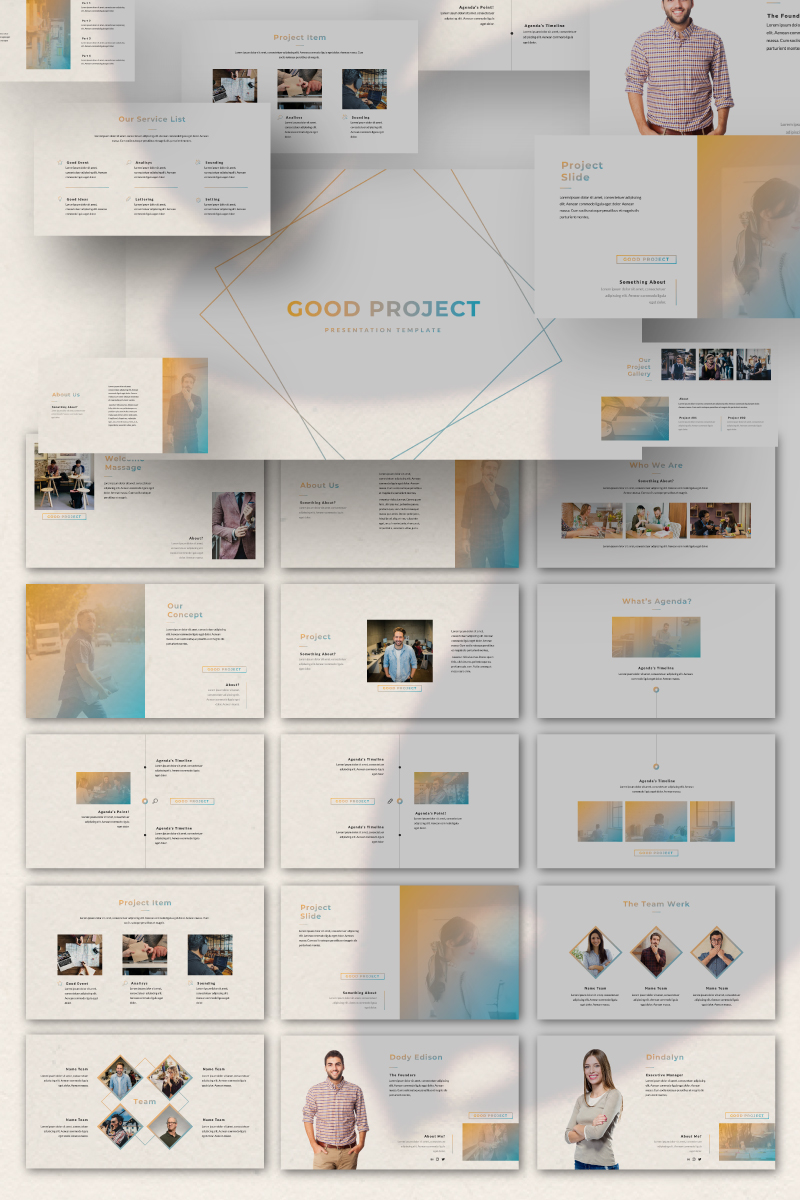 GOOD PROJECT Presentation PowerPoint template