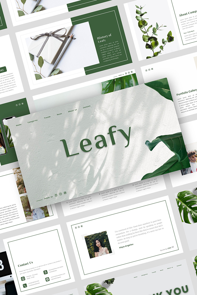 LEAFY PowerPoint template