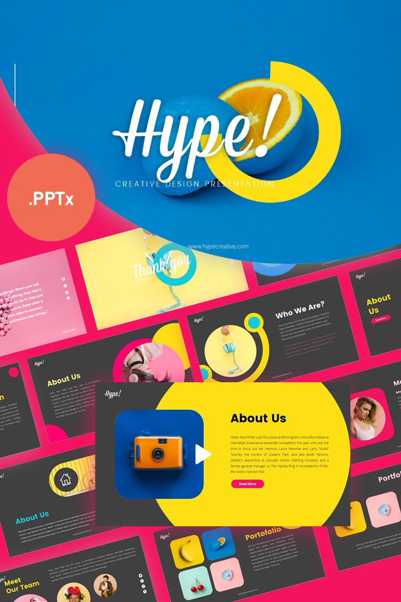 Hype Creative Business Presentation PowerPoint template