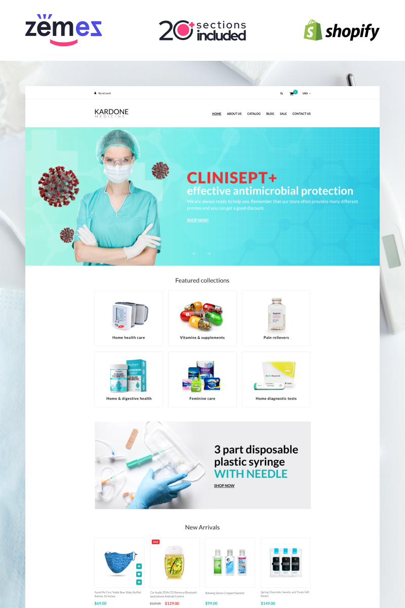 KarDone Medicine Online Store Template Shopify Theme