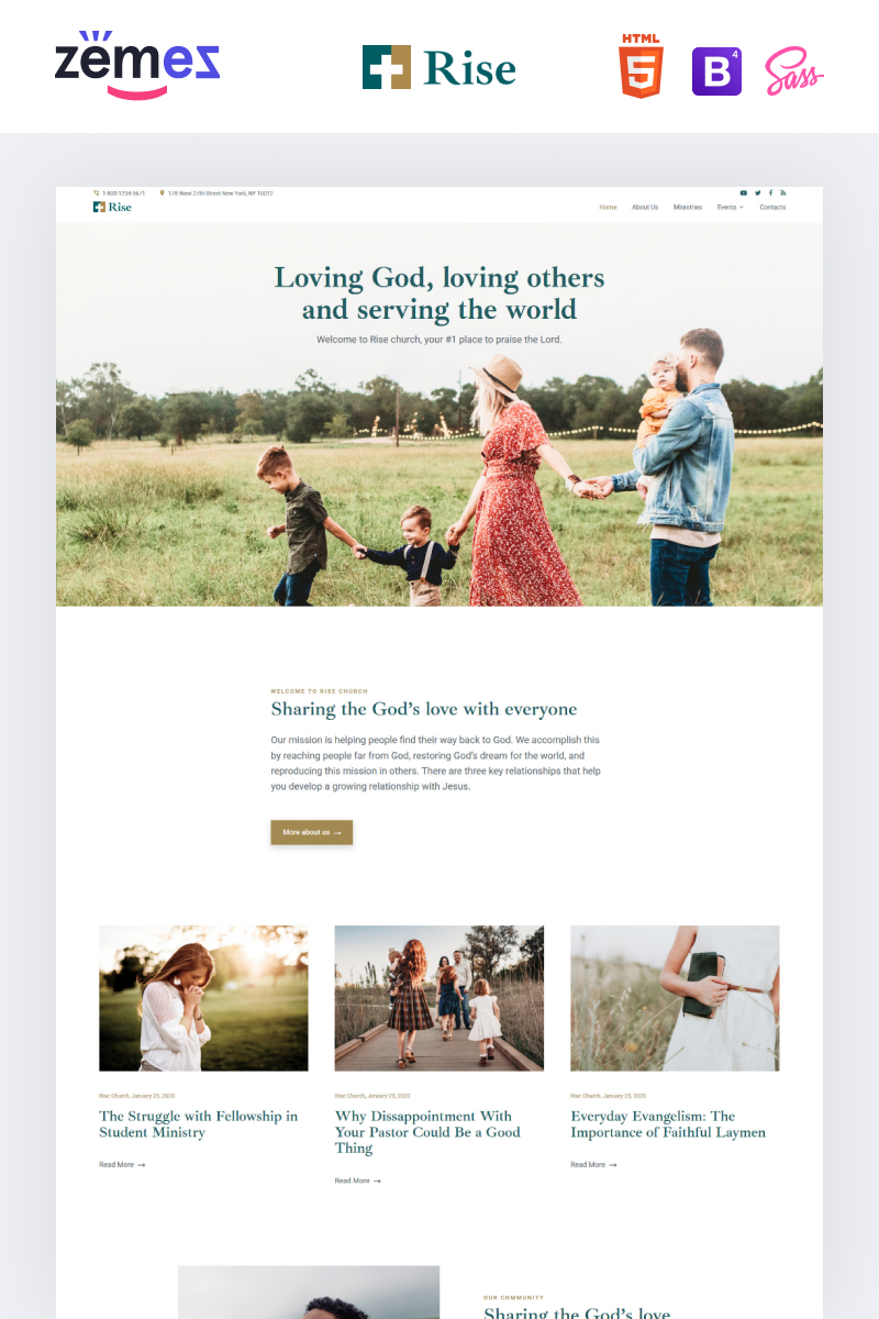 Rise - Responsive Church Website Template