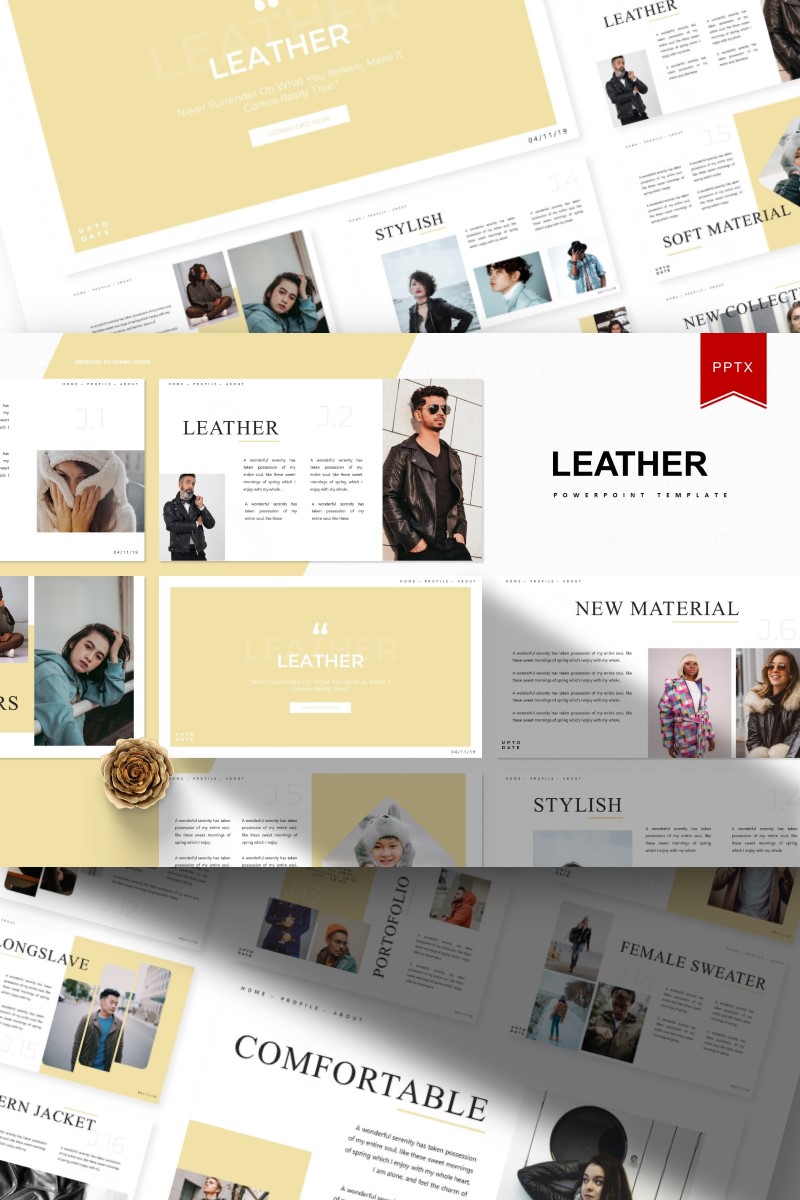 Leather | PowerPoint template